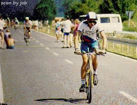 Auf der Radstrecke beim IRONMAN '90